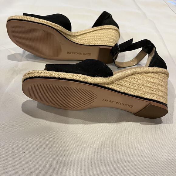 Enzo Angiolini Espadrille Wedges Womens Size 8 Medium Petrina Leather Sandals Sh - Picture 14 of 15
